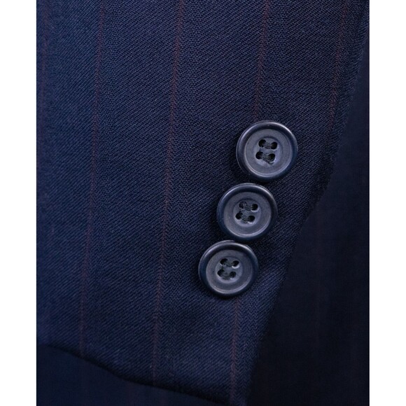 VITO RUFOLO Vitale Barberis Canonico Double Breasted Sz 42L Striped Suit Jacket - Picture 8 of 16